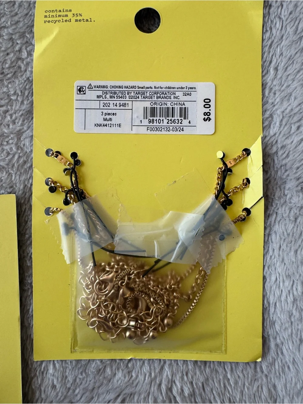 Lot of 3 Art House Jewelry Sets 8 pack of Rings and 2 Necklace 3-Packs